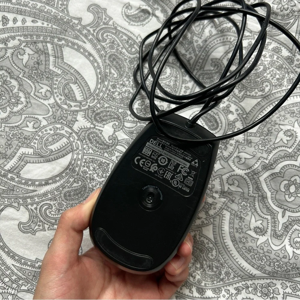 dell black computer mouse